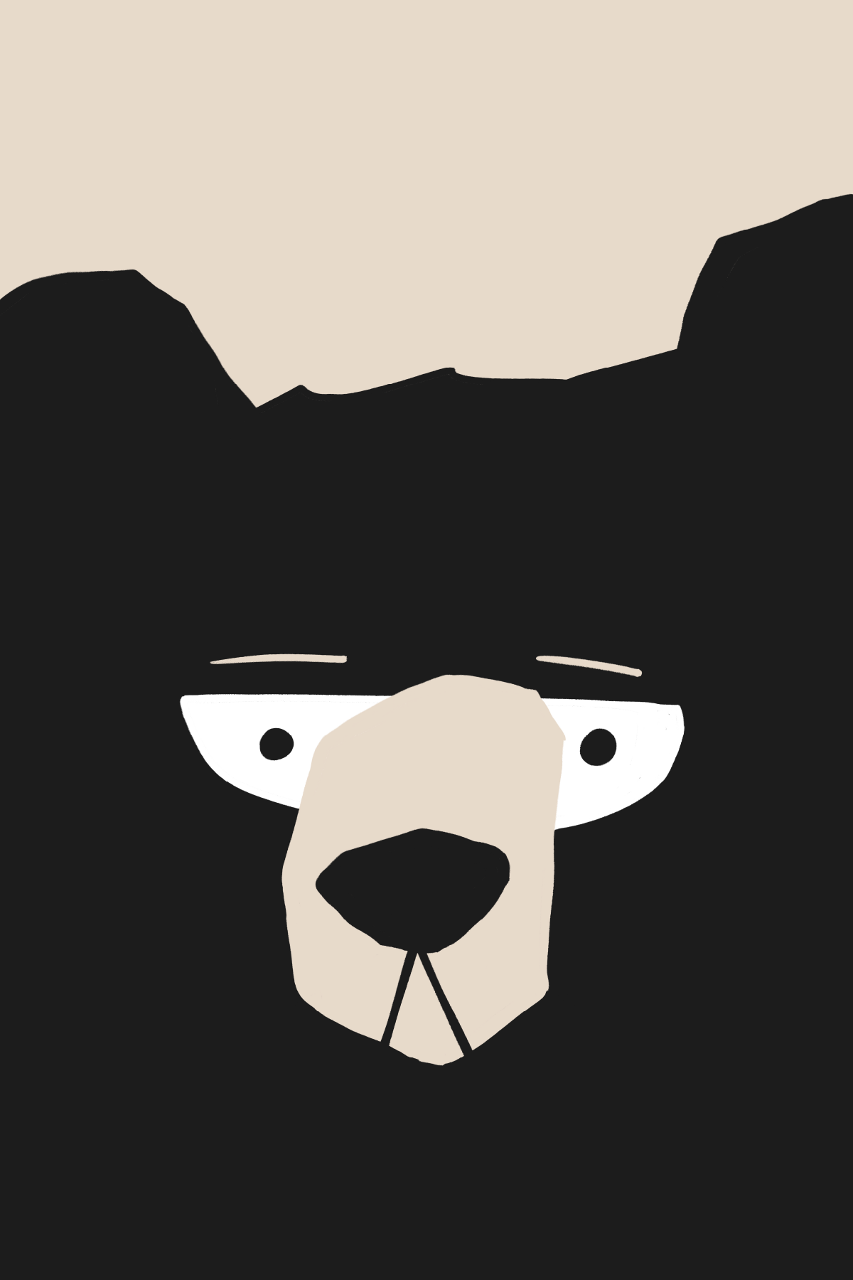 Autoportrait animalier — ours noir