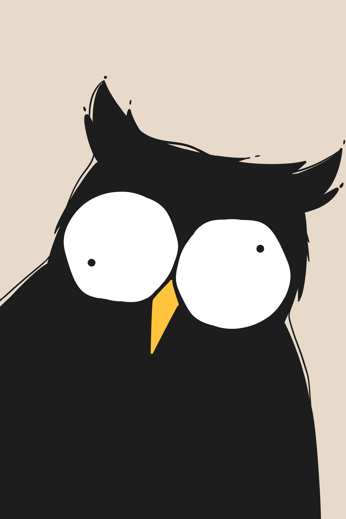 Autoportrait animalier — hibou (variante)