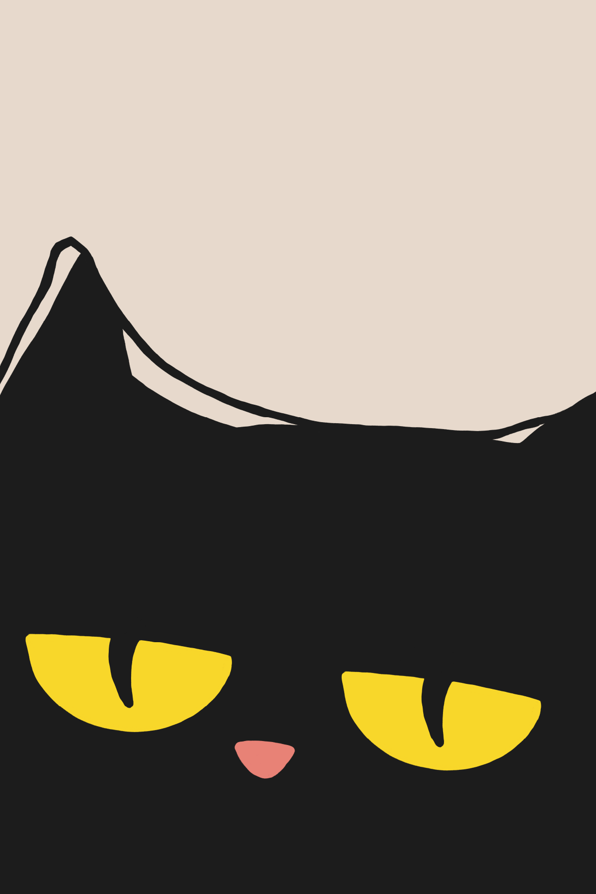 Autoportrait animalier — chat noir (variante)