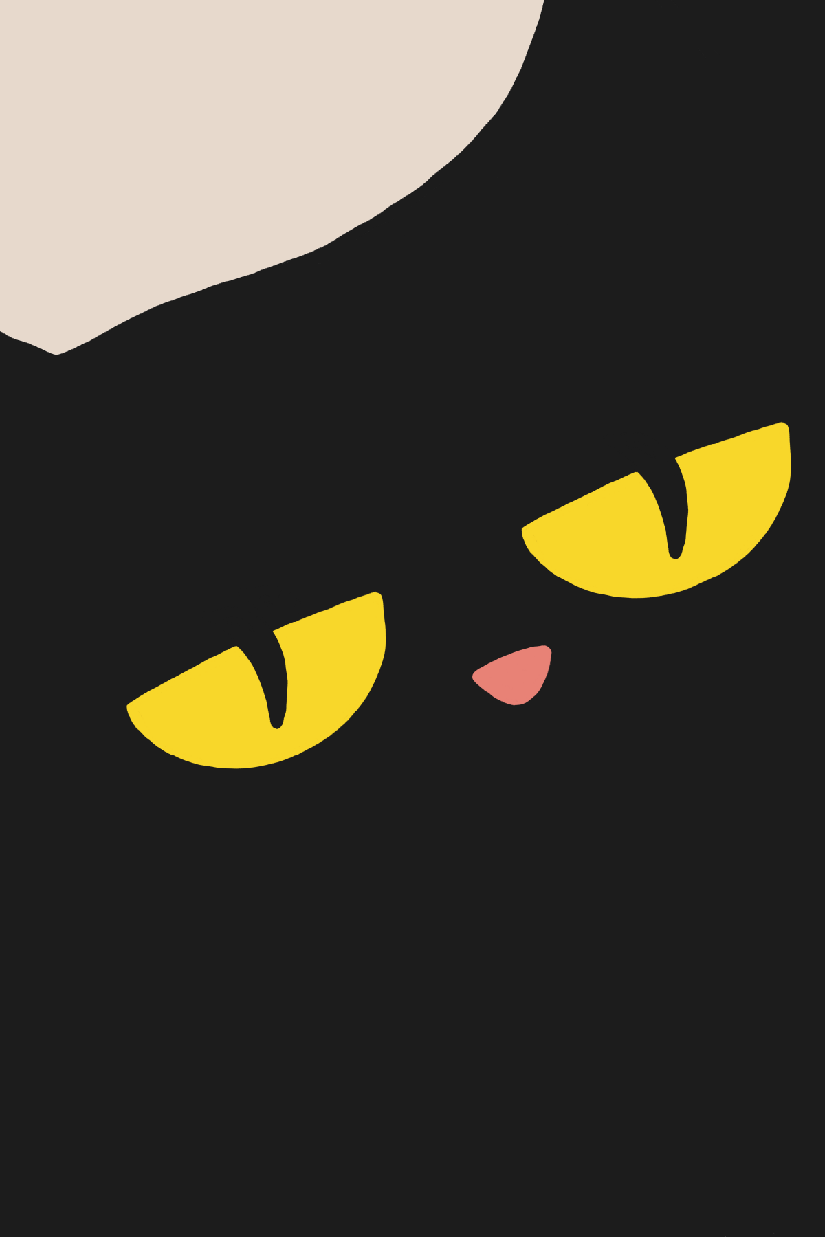 Autoportrait animalier — chat noir aux yeux jaunes