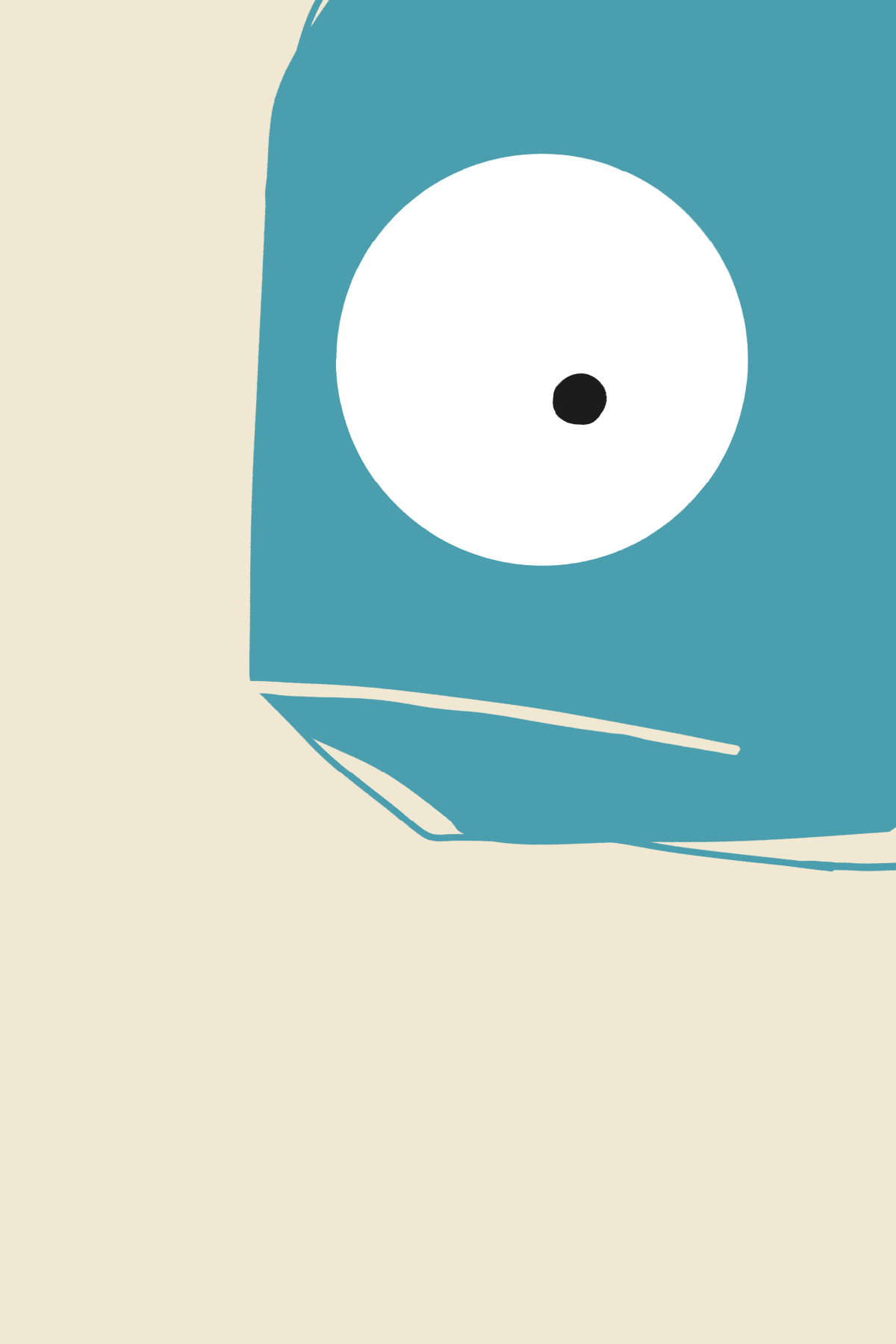 Autoportrait animalier — poisson bleu (variante)