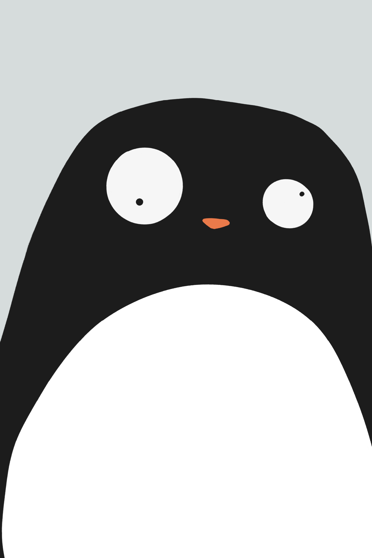 Autoportrait animalier — pingouin de face