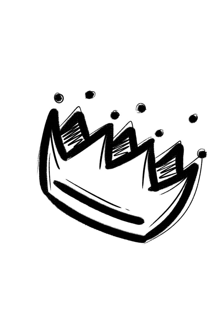 Esquisse tattoo — couronne dentelée